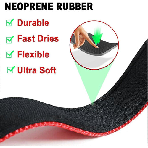 Reflective Adjustable Dog Collar with Soft Neoprene Padding, Nylon Webbing for Small Medium Large Dogs, Red 2