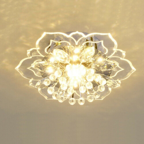 LED krystalblomst loftslysekrone 9W 1