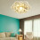 LED krystalblomst loftslysekrone 9W 3
