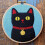 Punch Needle Kit Black Cat 20x20cm Beginner Set 1