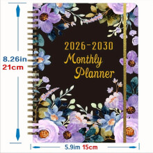 Agenda mensile quinquennale 2026-2030, 6,4 x 8,5 pollici, con