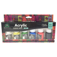 6-Color Acrylic Paint Set, 25ml Tubes