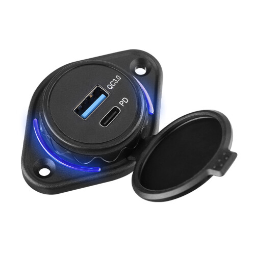QC3.0 & PD36W dobbelt USB-bilstik til bus og køretøj