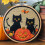 Punch Needle Kit Black Cat Pumpkin Beginner Craft 1