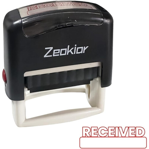 Zelfinktende rode rubberen stempel – compacte kantoorstempel