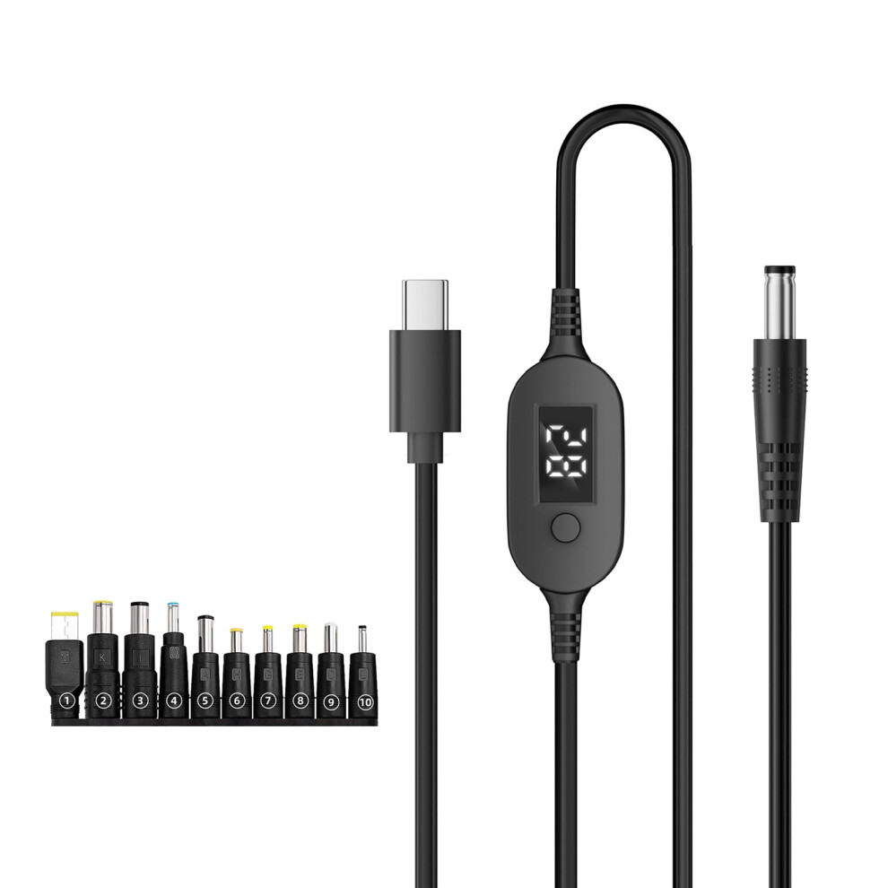Usb-C To Dc5.5x2.5mm Adjustable Voltage Cable 5Â28V 140W 9058772206107