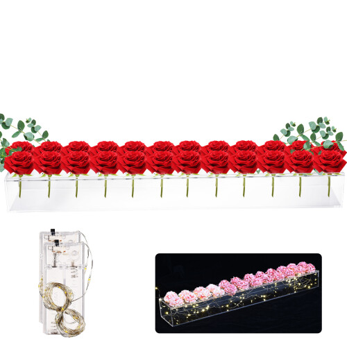 Acrylic Rectangular Flower Vase30–60cm