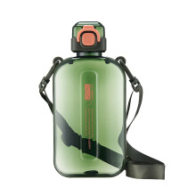 Garrafa de água plana, portátil, quadrada, 710ml (24oz), à prova de vazamentos.