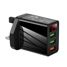 Încărcător de perete USB cu afișaj digital 3A – Compact pentru călătorie