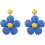 Σκουλαρίκια Rattan Flower Drop για γυναίκες, Boho Style, 1 ζευγάρι 1
