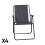 4 Pack of Black Lightweight Foldable Canvas Chair with Plastic Armrests 1
