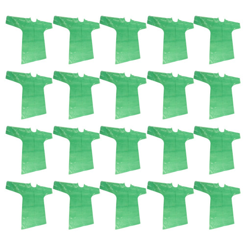 20-pack PE engångsisoleringsrock grön