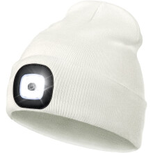 LED-Mütze, USB-wiederaufladbare Strickmütze für den Winter mit 4