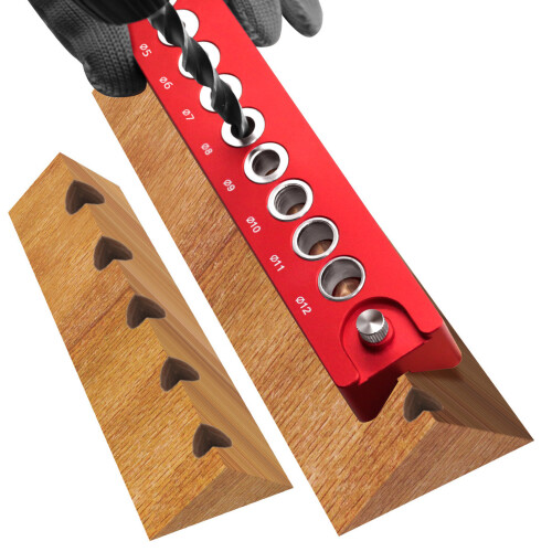 10-in-1 Bohrschablone aus Aluminium 45/90
