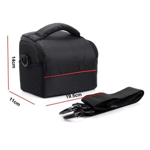 Camera Bag for Digital Camera, Black Nylon Protective Case with Adjustable Strap, Soft Lining 1