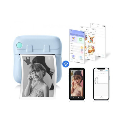 Thermal Mini Printer, Portable Bluetooth Printer for Photos, Labels and Receipts from Smartphone 1