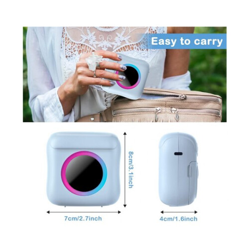 Thermal Mini Printer, Portable Bluetooth Printer for Photos, Labels and Receipts from Smartphone 2