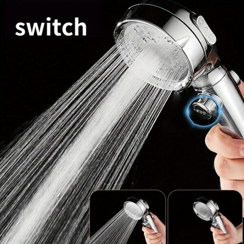 Hand Held Shower Head with 3 Spray Modes, Pressure Boosting Technology for Strong Flow, Water Saving Design 1