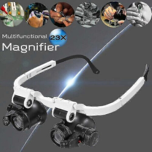 Binocular Magnifier with Adjustable LED Lights Reduces Eye Strain for Precision Repair Work 2