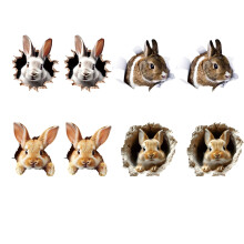 Naklejka ścienna 3D z zajączkiem wielkanocnym z PVC