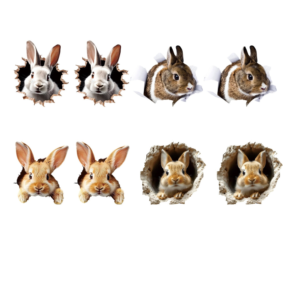 Easter wall stickers 3D bunny decorative decals