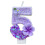 Vela de parafina roxa com glitter número 5 1