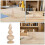 Wooden Finials for Bed Posts, Staircase Handrails, Classical Carved Solid Wood Decorations, 15cm Khaki 3