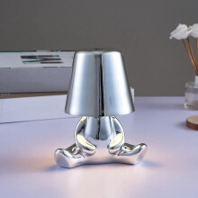 Lampe de table LED rechargeable et sans fil, en métal portable, 3 niveaux de luminosité pour le bureau et la chambre.
