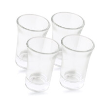 4 pahare de shot din plastic transparent, 50 ml, rezistente la spargere