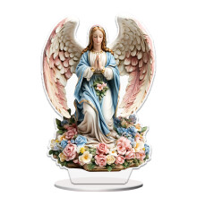 Estátua de mesa de acrílico de coelho da Páscoa, 20 cm