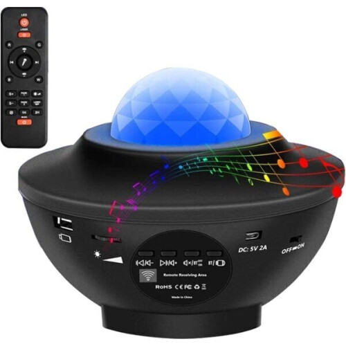 Rich Projector LED Star Light with Dual Lens Projection, Bluetooth Speaker and Remote Control 2
