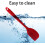 Silicone spatula scrapes pans without scratching, red, dishwasher safe 2