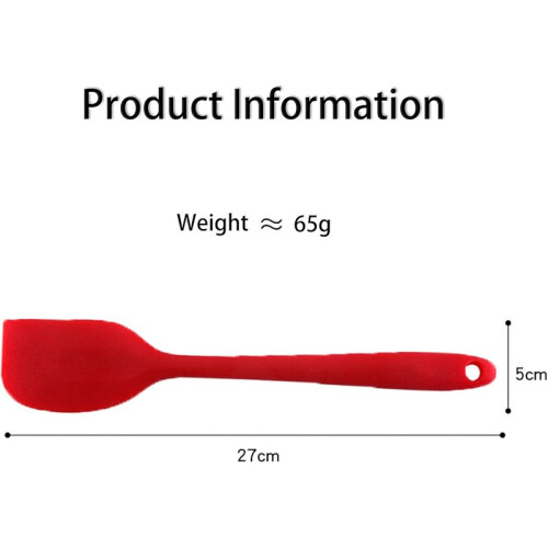 Silicone spatula scrapes pans without scratching, red, dishwasher safe 2