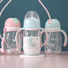 Babyflasche, silikonummantelt, Weithals, 300 ml, BPA-frei