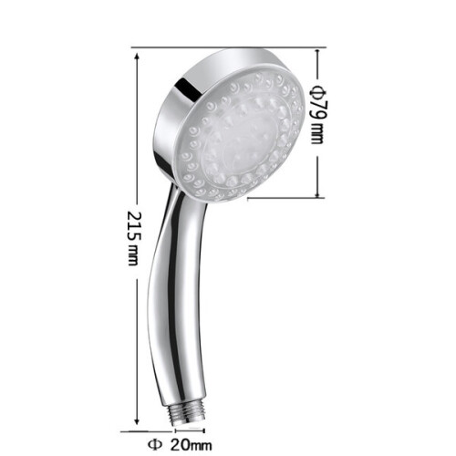 Water-Activated LED Shower Head, Disco Lighting Effects, Multi-Colour LED Lights, Universal Connection 1