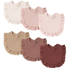 Baby Muslin Haklappar Bomull Drool Haklapp Set 6-pack
