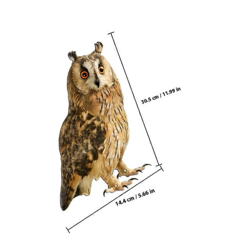 Vogel-Hängedekoration mit Glöckchen für den Garten, brauner PP-Windspinner, 30,5 cm 1