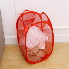 Rode rechthoekige wasmand van gaas – opvouwbaar, 53x30x30 cm