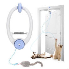 Rechargeable hanging cat toy, adjustable door clip, automatic bouncing toy for interactive play