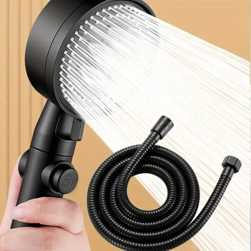 Water-Saving Handheld Shower Head, Ergonomic Grip, 5-Setting Spray for Daily Use 1