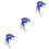 Double Dog Leash for Walk Control, 3-Pack Nylon Belt for Small Pets, Blue 3
