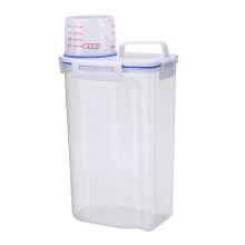 Recipiente hermético para arroz de 1,5 L o 3 L, de plástico transparente.