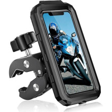 Universelle, wasserdichte Motorrad-Handyhalterung, 360 drehbare, vibrationsdämpfende Fahrrad-Handyhalterung, Smartphone-Halterung für Roll