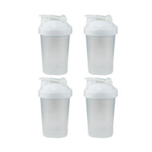 Set de 4 shakere proteice pentru mixuri proteice - Alb