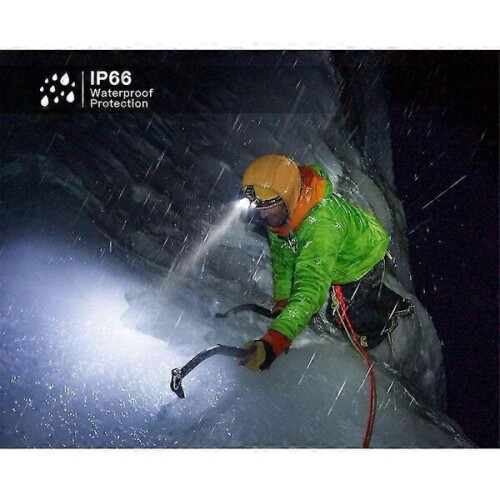 Rechargeable Headlamp Featuring 90 Degree Rotating Head, Large Capacity Battery and Adjustable Strap 2