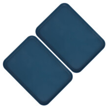 Plateau de service en plastique bleu foncé 30,7 x 22 cm (2 pièces)