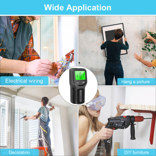 Wall Scanner with Deep Detection to 60mm, Locates Studs Centre and Edge for Mounting 2