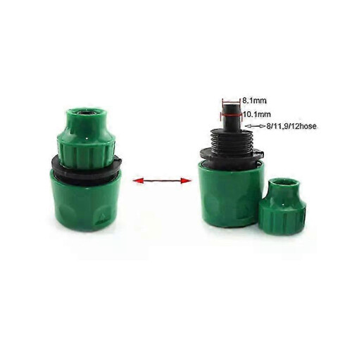 Plastic Quick Connector Kit for 4/7mm & 8/11mm Hose, Nipple-Type Irrigation Adapter 1