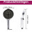 Water Saving Shower Head 3 Spray Modes 130mm Wide Chrome Finish for Rain Massage Function 4