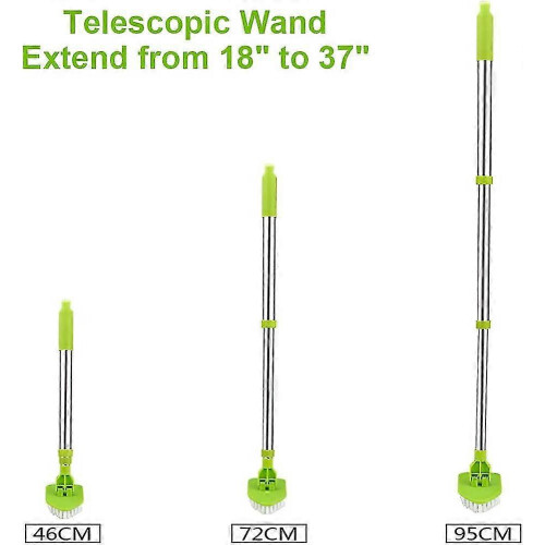 Telescopic Floor & Bath Scrub Brush with 180 Rotating Triangle Head & 4 Replaceable Heads 1